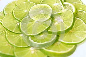 Citrus-fruit of lime slices