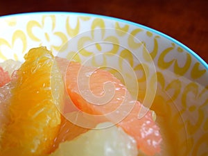 Citrus Fruit Salad In Modern Bowl