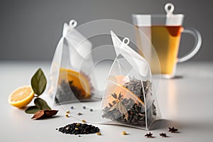 citrus fruit tea bags Generative AI