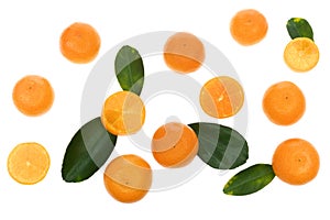 Citrus fruits background.Small tangerines