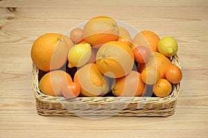 Citrus fruits in a basket