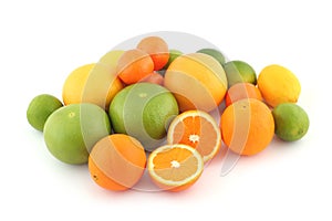 Citrus fruits; limes. oranges ...