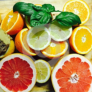 Citrus fruits photo