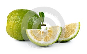 Citrus medica Linn on white background