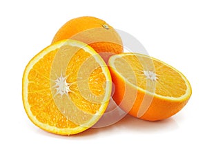 Citrus orange fruit isolated on white