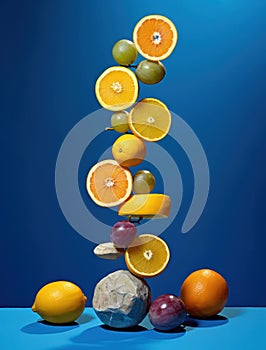 Citrus organic background healthy orange juicy food grapefruit ripe fresh fruits