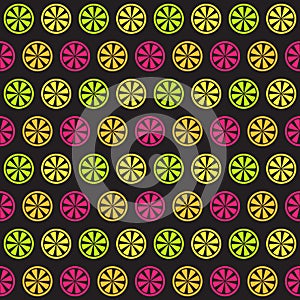 Citrus pattern. Seamless vector background