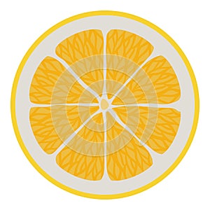 Citrus slice icon isometric vector. Bright yellow fresh lemon or pomelo in cut