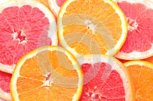 Citrus slices background