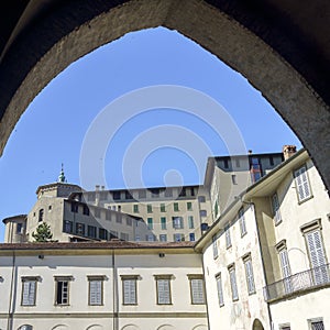 Cittadella square in Bergamo, Italy