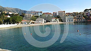 Cittadina di Assos sull`isola di Cefalonia