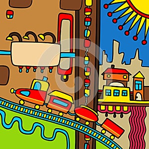 City abstract composition