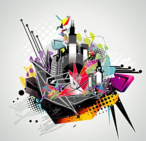 City abstract illustration