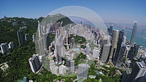 City Aerial 4K Hong Kong Island