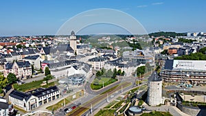 city aerial view plauen vogtland