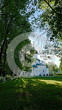 The city of Alexandrov in the Vladimir region of Russia, the Golden Ring of Russia. Kremlin. Central gate.