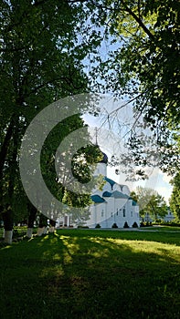 The city of Alexandrov in the Vladimir region of Russia, the Golden Ring of Russia. Kremlin. Central gate.