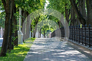 City alley in the Park, Minsk city center, the venue of the second European games
