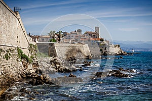 City of Antibes on the French Riviera in France