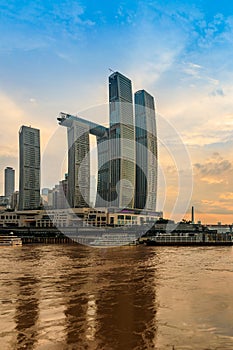 City architecture landscape and beautiful sky in Chongqing