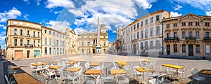 City of Arles main square panoramic view photo