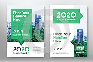 City Background Business Book Cover Design Template in A4