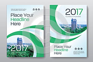 City Background Business Book Cover Design Template in A4