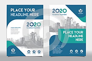 City Background Business Book Cover Design Template in A4