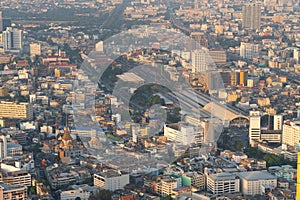 City of Bangkok with air pollution