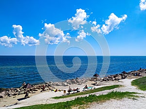 City beach in the city of Henichesk