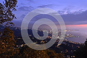 City of Beirut, Jounieh, by night  on the mediterranee, Lebanon