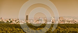 City of Belgrade, panorama retro retouch