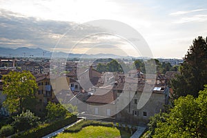The city of Bergamo in Italy