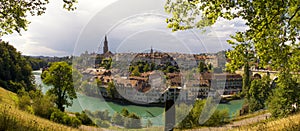 City of Bern, capital of Switzerland, with the Aare river