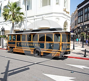 City of Beverly Hills bus in Rodeo Drive