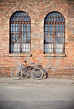 City bike under a wall
