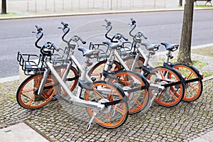 City bikes for rent in Berlin, Germany