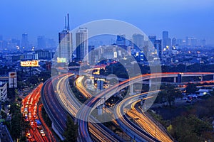 City when blue hours