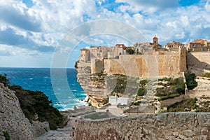 The city of Bonifacio Corsica France