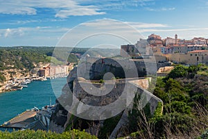 The city of Bonifacio, Corsica France