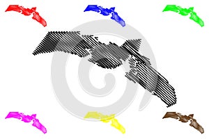 City and Borough of Yakutat, Alaska Boroughs and census areas in Alaska, United States of America,USA, U.S., US map vector