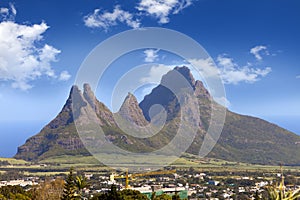 The city at the bottom of mountains. Mauritius