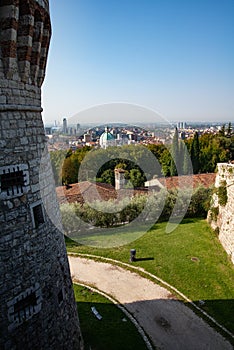 City of Brescia seen frommthe town castle. Lombardy, Italy