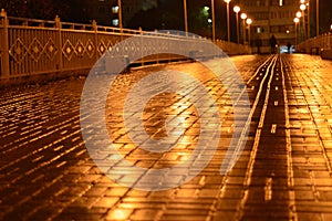 City bridge at night.