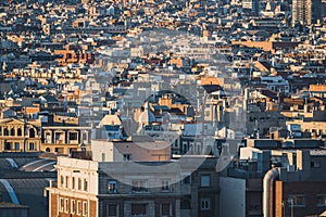 City buildings at the afternoon