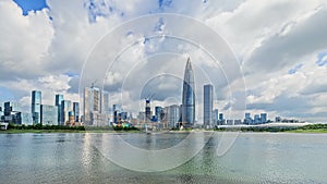 City buildings skyline and natural scenery in Shenzhen