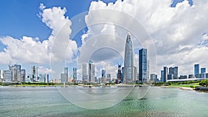 City buildings skyline and natural scenery in Shenzhen