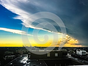 New Orleans, Louisiana skyline at sunset photo