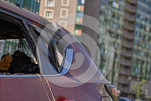 City burned cars after a fire in one of the city`s districts