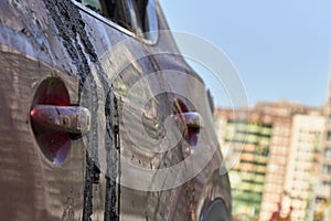 City burned cars after a fire in one of the city`s districts